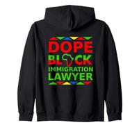 Dope Black Immigration Lawyer Proud Black Attorney Career Zip Hoodie