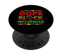 Dope Black Influencer Proud Black Content Creator Career PopSockets Adhesive PopGrip