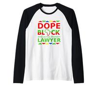 Dope Black Intellectual Property Lawyer Proud Black Attorney Raglan Baseball Tee