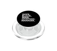 Dope Black Man Advertising Manager African American Pride PopSockets PopGrip for MagSafe