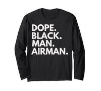 Dope Black Man Airman African American Pride Long Sleeve T-Shirt