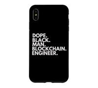 Dope Black Man Blockchain Engineer African American Pride Case for iPhone XS Max