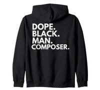 Dope Black Man Composer African American Pride Zip Hoodie