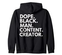 Dope Black Man Content Creator African American Pride Zip Hoodie