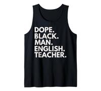 Dope Black Man English Teacher African American Pride Tank Top