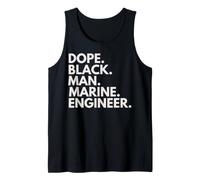 Dope Black Man Marine Engineer African American Pride Tank Top