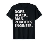 Dope Black Man Robotics Engineer African American Pride T-Shirt
