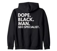 Dope Black Man SEO Specialist African American Pride Zip Hoodie