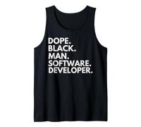 Dope Black Man Software Developer African American Pride Tank Top