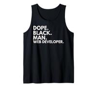 Dope Black Man Web Developer African American Pride Tank Top
