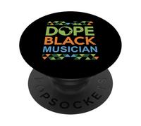 Dope Black Musician Music Band African American Afrocentric PopSockets Adhesive PopGrip