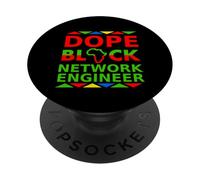 Dope Black Network Engineer Proud Black Professional Career PopSockets Adhesive PopGrip