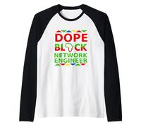 Dope Black Network Engineer Proud Black Professional Career Raglan Baseball Tee