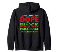 Dope Black Paralegal Proud Black Professional Career Pride Zip Hoodie