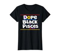 Dope Black Pisces Graphic Value Graphic T-Shirt, Women, Black, M