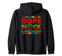 Dope Black Program Manager Proud Black Professional Career Zip Hoodie