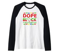 Dope Black Screenwriter Proud Black Professional Career Job Raglan Baseball Tee