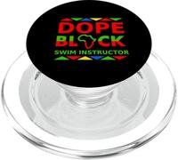 Dope Black Swim Instructor Proud Black Swimming Instructor PopSockets PopGrip for MagSafe