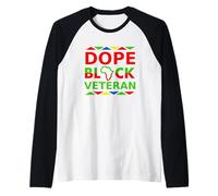 Dope Black Veteran Proud Black Military Career Veteran Day Raglan Baseball Tee