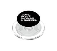 Dope Black Woman AI Engineer African American AI Engineers PopSockets PopGrip for MagSafe