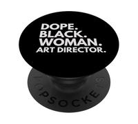 Dope Black Woman Art Director Empowered Professional PopSockets Adhesive PopGrip