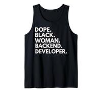 Dope Black Woman Backend Developer African American Engineer Tank Top