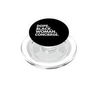 Dope Black Woman Concierge Empowered Black History Month PopSockets PopGrip for MagSafe