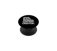 Dope Black Woman Content Creator Black History Month PopSockets Adhesive PopGrip