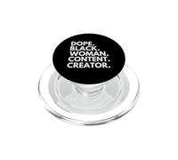 Dope Black Woman Content Creator Black History Month PopSockets PopGrip for MagSafe