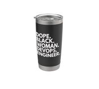 Dope Black Woman Devops Engineer African American Developer Stainless Steel Insulated Tumbler