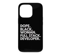 Dope Black Woman Full Stack Developer African American Pride Case for iPhone 13 Pro