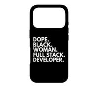Dope Black Woman Full Stack Developer African American Pride Case for iPhone 17 Pro