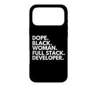 Dope Black Woman Full Stack Developer African American Pride Case for iPhone 17 Pro Max