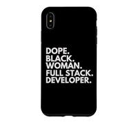 Dope Black Woman Full Stack Developer African American Pride Case for iPhone XS Max
