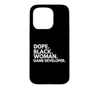 Dope Black Woman Game Developer African American Engineer Case for iPhone 15 Pro