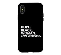 Dope Black Woman Game Developer African American Engineer Case for iPhone X/XS