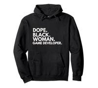 Dope Black Woman Game Developer African American Engineer Pullover Hoodie