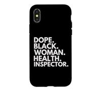 Dope Black Woman Health Inspector Empowered Professional Case for iPhone X/XS