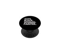 Dope Black Woman Painter African American Female Painters PopSockets Adhesive PopGrip