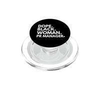 Dope Black Woman PR Manager Empowered Professional PopSockets PopGrip for MagSafe