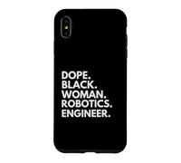 Dope Black Woman Robotics Engineer African American Pride Case for iPhone XS Max