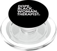 Dope Black Woman Therapist African American Therapy Empower PopSockets PopGrip for MagSafe