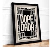 Dope Dada Art Deco Framed Wall Art Print A1 (84.1×59.4cm) Black, Wall Decor for Living Room, Bedroom, Office & Home, Ready to Hang, Art Gift