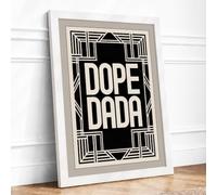 Dope Dada Art Deco Framed Wall Art Print A4 (29.7×21cm) White, Wall Decor for Living Room, Bedroom, Office & Home, Ready to Hang, Art Gift