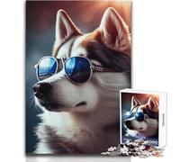 Dope Husky Jigsaw Puzzles 1000 Pieces Cognitive Development Fun Game Special Thoughtful Celebration Present Size 38x52cm