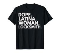 Dope Latina Woman Locksmith Latin Heritage Hispanic Pride T-Shirt
