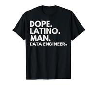 Dope Latino Man Data Engineer Latin Heritage Hispanic Pride Value Graphic T-Shirt, Men, Black, XL