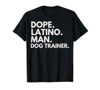 Dope Latino Man Dog Trainer Latin Heritage Hispanic Pride Value Graphic T-Shirt, Men, Black, L
