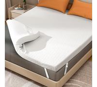 DOPEDIO Memory Foam Mattress Topper king Bed,OEKO-TEX Certified,Breathable & Anti-Slip Design,Machine Washable Zipped Bamboo Cover(150x200x8cm)