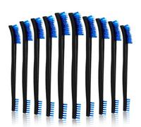 DOPENSPI 10 Pcs Small Cleaning Brushes, 17cm/6.69in Double-Ended Nylon Detail Brush Set for Jewelry Car Kitchen Bathroom Tight Spaces Crevice Cleaning